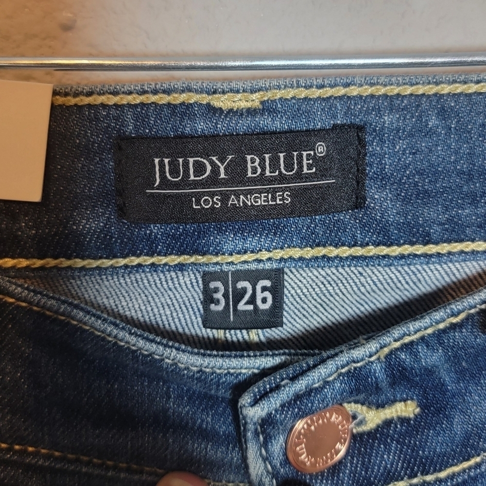 ​Judy Blue NWT Road Tripping Jeans High Waist Front Seam 3/26 4-Way Stretch - Picture 3 of 5